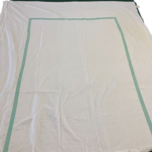 Duvet Cover TWIN XL Set With Button Closure White & Green Polyester 89 X 81 - Picture 4 of 8